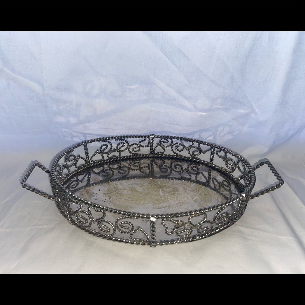 Sterling silver plated tray